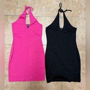 Lot of 2 mini halter dresses